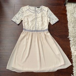 Asos Warehouse Cream Lace Dress